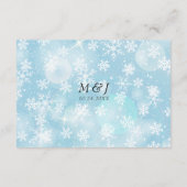 Winter Snow Trouw RSVP Kaart (Achterkant)