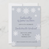 Winter Snow Verliefd Vrijgezellen Weekend Reisplan Kaart (Voorkant)