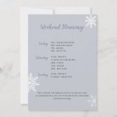 Winter Snow Verliefd Vrijgezellen Weekend Reisplan Kaart (Achterkant)