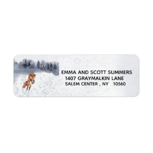 Winter Snow Vos Vakantie Adres Etiket