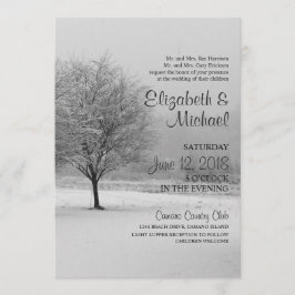 Winter Snow Wedding Kaart