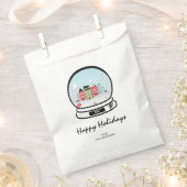Winter Snow Wereldbol Holiday Favor Bag Bedankzakje (Geknipt)