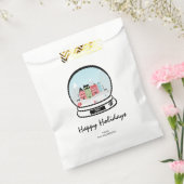 Winter Snow Wereldbol Holiday Favor Bag Bedankzakje (Gezegeld)