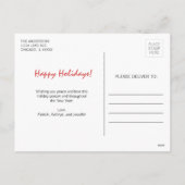 Winter Snow Wereldbol Holiday Foto Briefkaart (Achterkant)