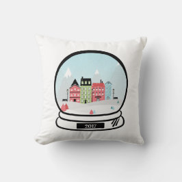 Winter Snow Wereldbol Holiday Sierkussen