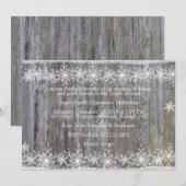 Winter Snow Wood Kerstfeest Kaart (Voorkant / Achterkant)