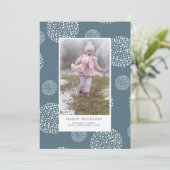 Winter Snowball Holiday Foto Feestdagenkaart (Staand voorkant)