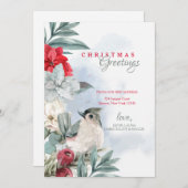 Winter Snowbird Moving Holiday Card Kaart (Voorkant / Achterkant)