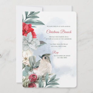 Winter Snowbird Vakantie Brunch Uitnodiging