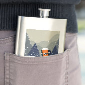 Winter Snowboard aangepaste monogram-kolf Heupfles (Voorbeeld)