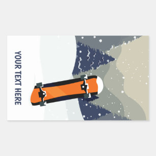 Winter Snowboard aangepaste tekst stickers