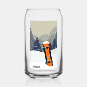 Winter Snowboard, douanenaam Blikvorm Glas (Achterkant)