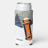 Winter Snowboard, douanenaam Seltzer Blikjeskoeler (Seltzer Achterkant)