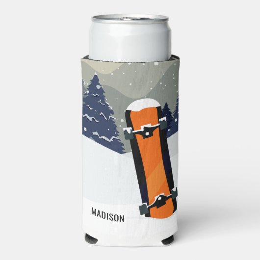 Winter Snowboard, douanenaam Seltzer Blikjeskoeler (Seltzer Voorkant)