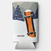 Winter Snowboard, douanenaam Seltzer Blikjeskoeler (Achterkant)