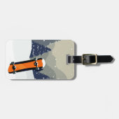 Winter Snowboarding custom bagagelabel (Voorkant horizontaal)