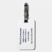 Winter Snowboarding custom bagagelabel (Achterkant verticaal)