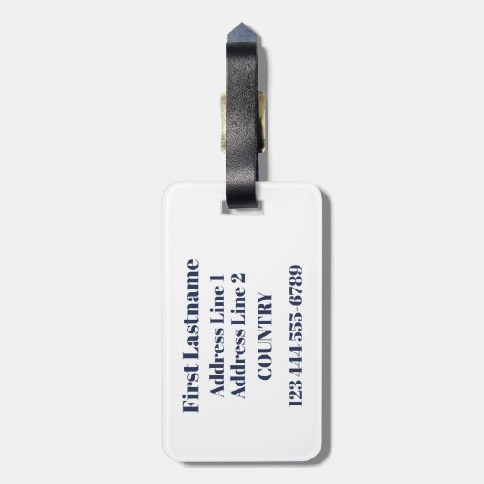 Winter Snowboarding custom bagagelabel (Achterkant verticaal)