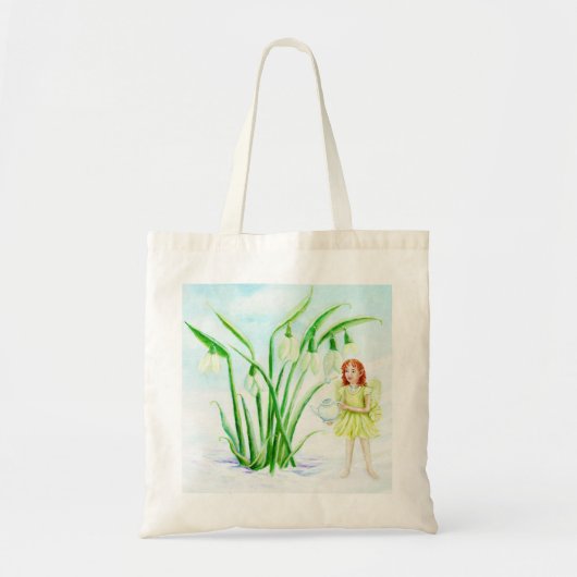 Winter Snowdrop Fairy Magic Tote Bag (Voorkant)