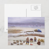 Winter Snowfall Briefkaart (Voorkant / Achterkant)