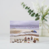 Winter Snowfall Briefkaart (Staand voorkant)