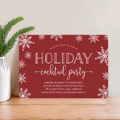 Winter Snowfall Holiday Cocktail Party Uitnodiging