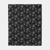 Winter Snowfall op Black Fleece Blanket Deken (Voorkant)
