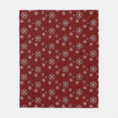 Winter Snowfall op Red Fleece Blanket Deken (Voorkant)