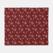 Winter Snowfall op Red Fleece Blanket Deken (Voorkant (Horizontaal))