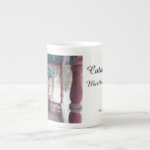 Winter Snowfall op Roze Porch - Martha's wijngaard Porselein Kop (Voorkant)