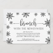 Winter Snowfall Post Wedding Brunch Uitnodiging (Voorkant)