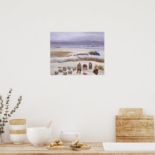 Winter Snowfall Poster (Keuken)