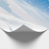 Winter Snowfall Prettige feestdagen Wrappapier Cadeaupapier (Hoek)