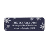 Winter Snowfall Return Address Etiket (Voorkant)