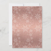 Winter Snowfall Vrijgezellenfeest - Roos Gold Kaart (Achterkant)