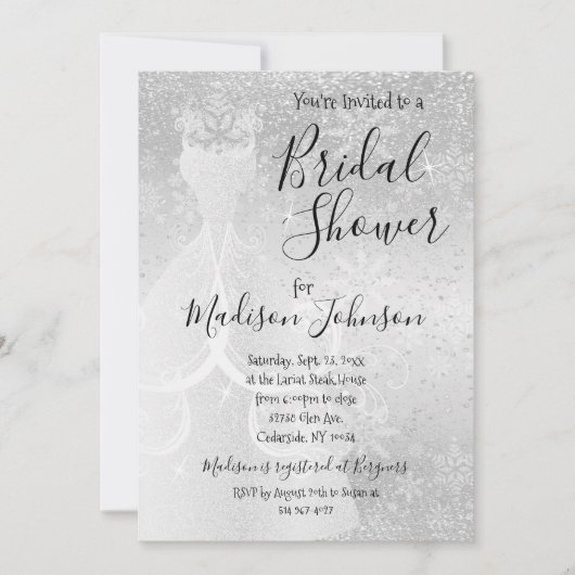 Winter Snowfall Vrijgezellenfeest - White Kaart (Voorkant)