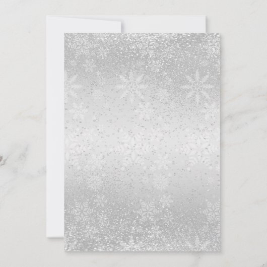 Winter Snowfall Vrijgezellenfeest - White Kaart (Achterkant)