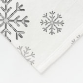 Winter Snowfall White Fleece Deken (Hoek)