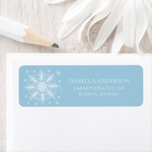Winter Snowflake Address Label (Insitu)