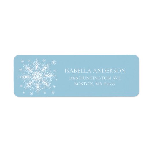 Winter Snowflake Address Label (Voorkant)