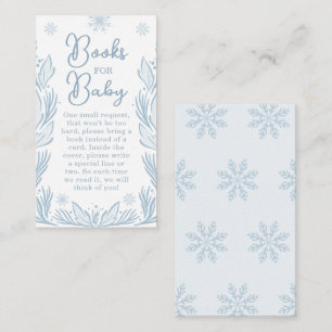 Winter Snowflake Baby shower Boeken voor Baby Kaar Informatiekaartje