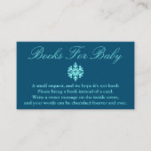 Winter Snowflake Baby shower Books for Baby Kaart (Voorkant)