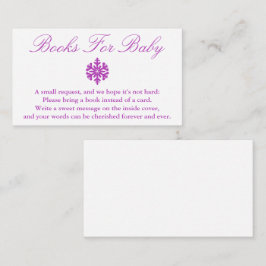 Winter Snowflake Baby shower Books for Baby Kaart