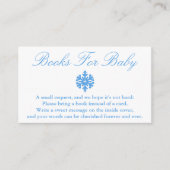 Winter Snowflake Baby shower Books for Baby Kaart (Voorkant)