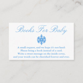 Winter Snowflake Baby shower Books for Baby Kaart