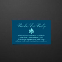 Winter Snowflake Baby shower Books for Baby Kaart