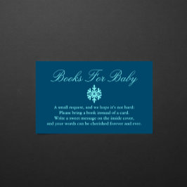 Winter Snowflake Baby shower Books for Baby Kaart