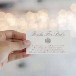 Winter Snowflake Baby shower Books for Baby Kaart