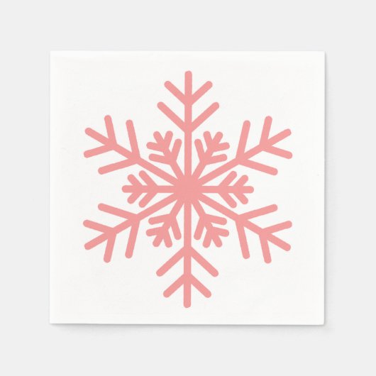 Winter Snowflake Baby shower Cocktail Napkin Servet (Voorkant)