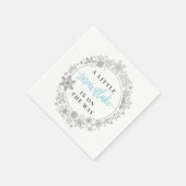 Winter Snowflake Baby shower Cocktail Napkin Servet (Hoek)